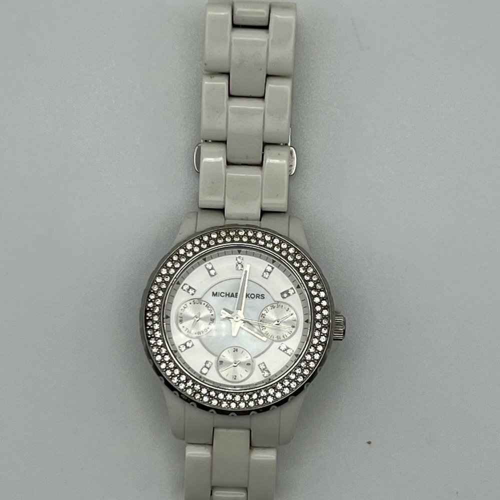 MICHAEL KORS Mini Parker MK5458 White Watch Working - Picture 8 of 8